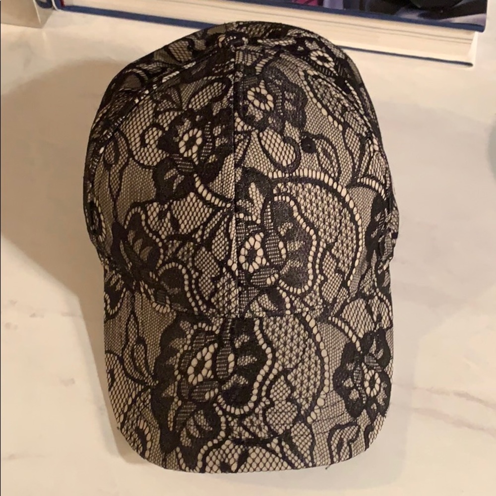 Black Lace Baseball Cap